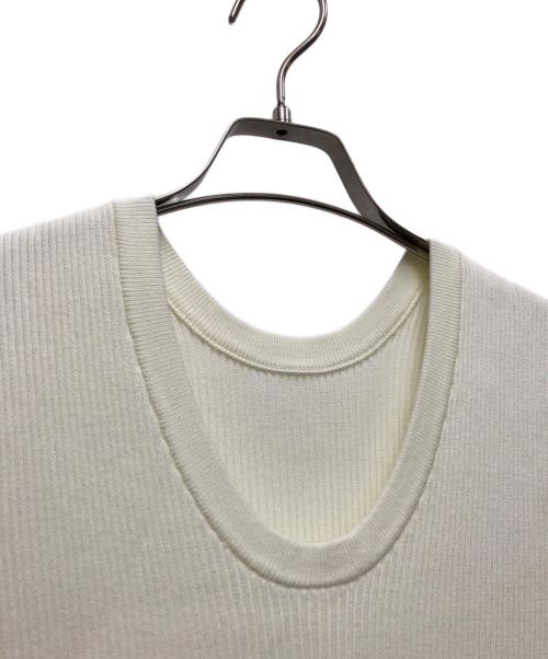 emmi atelier（エミアトリエ）emmi atelier (エミアトリエ) ニットドッキングタフタワンピース アイボリー サイズ:Sの古着・服飾アイテム