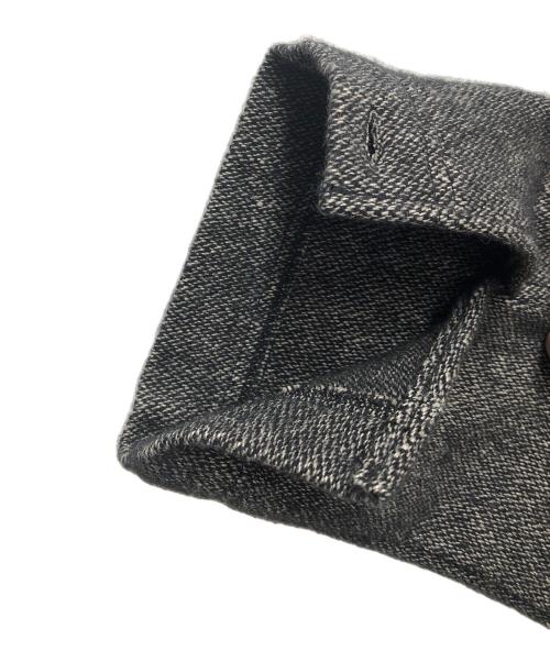 confect（コンフェクト）confect (コンフェクト) ヨーロッパリネンウール ノーカラー シャツジャケット ブラック サイズ:3の古着・服飾アイテム