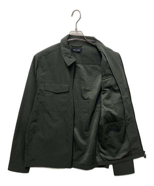 FRED PERRY（フレッドペリー）FRED PERRY (フレッドペリー) Zip Through Overshirt（ジップスルーオーバーシャツ グリーン サイズ:Mの古着・服飾アイテム