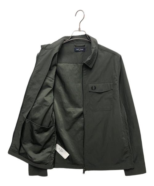 FRED PERRY（フレッドペリー）FRED PERRY (フレッドペリー) Zip Through Overshirt（ジップスルーオーバーシャツ グリーン サイズ:Mの古着・服飾アイテム
