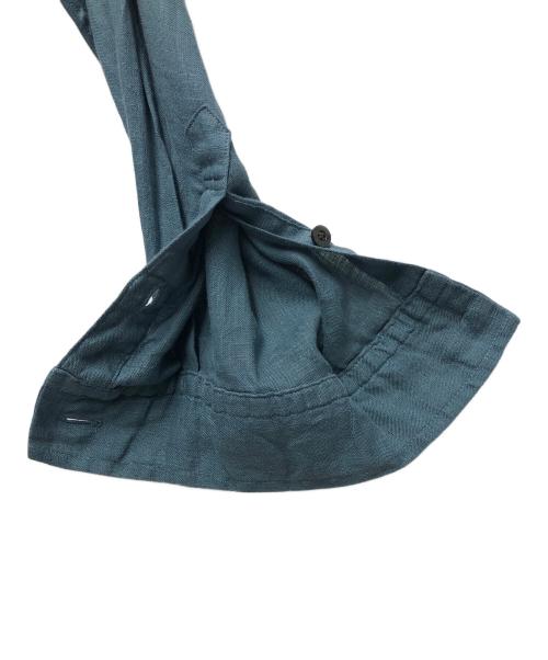 confect（コンフェクト）confect (コンフェクト) 60リネンバンドカラーシャツ ブルー サイズ:4の古着・服飾アイテム
