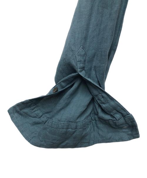 confect（コンフェクト）confect (コンフェクト) 60リネンバンドカラーシャツ ブルー サイズ:4の古着・服飾アイテム