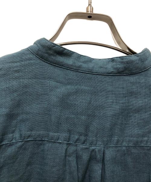 confect（コンフェクト）confect (コンフェクト) 60リネンバンドカラーシャツ ブルー サイズ:4の古着・服飾アイテム