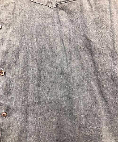 confect（コンフェクト）confect (コンフェクト) 60リネンバンドカラーシャツ ブルー サイズ:4の古着・服飾アイテム