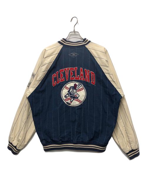 Cooperstown（クーパーズタウン）Cooperstown (クーパーズタウン) 90'sスタジャン ネイビー×ホワイト サイズ:XXLの古着・服飾アイテム