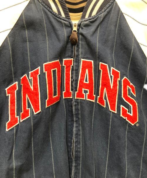 Cooperstown（クーパーズタウン）Cooperstown (クーパーズタウン) 90'sスタジャン ネイビー×ホワイト サイズ:XXLの古着・服飾アイテム