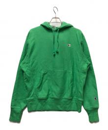 Champion REVERSE WEAVE（チャンピオン リバース ウィーブ）の古着「プルオーバーパーカー」｜グリーン