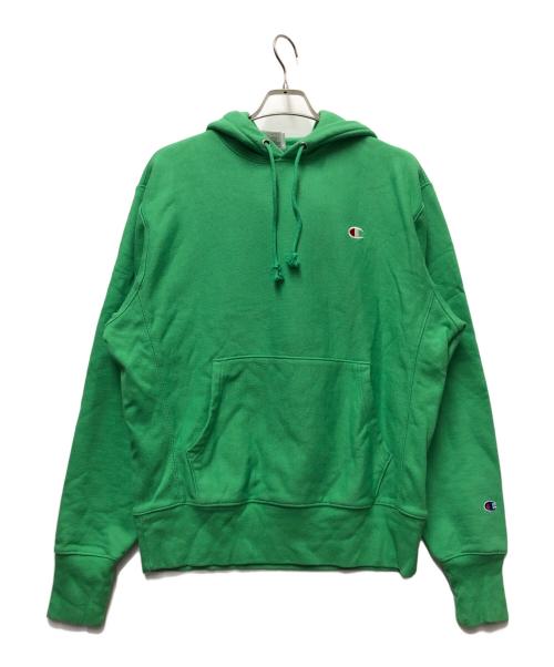 Champion REVERSE WEAVE（チャンピオン リバース ウィーブ）Champion REVERSE WEAVE (チャンピオン リバース ウィーブ) プルオーバーパーカー グリーン サイズ:XLの古着・服飾アイテム