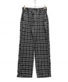 TRAVAS（トラバス）の古着「デザインチェックパンツ」｜ブラック