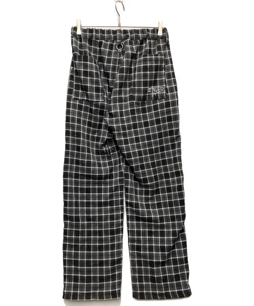 TRAVAS（トラバス）TRAVAS (トラバス) デザインチェックパンツ ブラック サイズ:FREEの古着・服飾アイテム