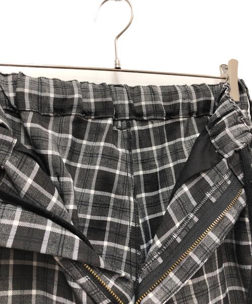 TRAVAS（トラバス）TRAVAS (トラバス) デザインチェックパンツ ブラック サイズ:FREEの古着・服飾アイテム