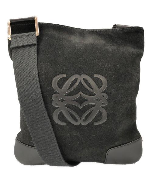 LOEWE（ロエベ）LOEWE (ロエベ) スウェードショルダーバッグ ブラックの古着・服飾アイテム