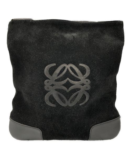 LOEWE（ロエベ）LOEWE (ロエベ) スウェードショルダーバッグ ブラックの古着・服飾アイテム