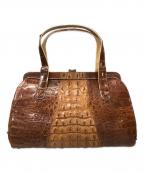 ノーブランドノーブランド）の古着「ワニ革ハンドバッグ」｜ブラウン