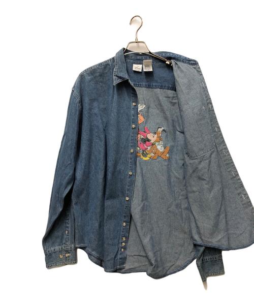 DISNEY（ディズニー）Disney (ディズニー) 古着刺繍デニムジャケット インディゴ サイズ:Lの古着・服飾アイテム