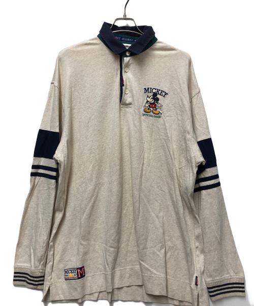 DISNEY（ディズニー）DISNEY (ディズニー) 古着刺繍ポロシャツ アイボリー×ネイビー サイズ:Lの古着・服飾アイテム