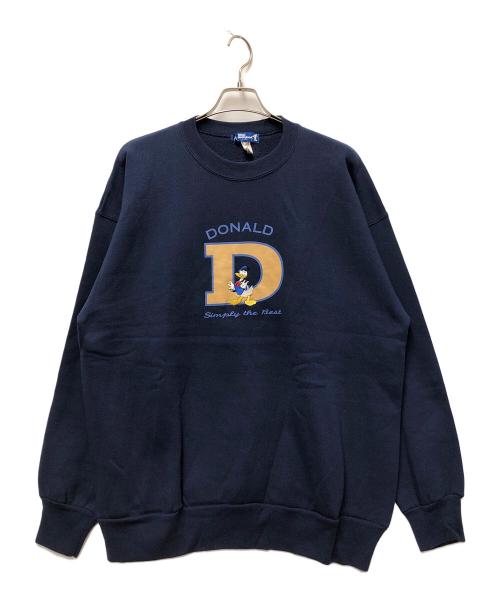 DISNEY（ディズニー）Disney (ディズニー) 古着ドナルドスウェット ネイビー サイズ:LLの古着・服飾アイテム