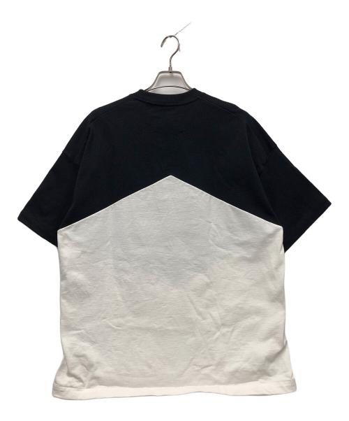 JIL SANDER（ジルサンダー）JIL SANDER (ジルサンダー) 半袖カットソー ブラック×ホワイト サイズ:Lの古着・服飾アイテム