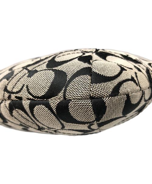 COACH（コーチ）COACH (コーチ) シグネチャーショルダーバッグ F12992 ベージュ×ブラックの古着・服飾アイテム