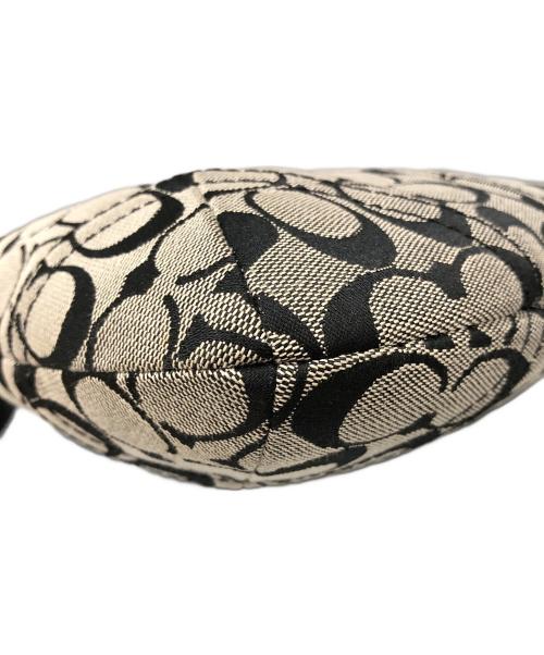 COACH（コーチ）COACH (コーチ) シグネチャーショルダーバッグ F12992 ベージュ×ブラックの古着・服飾アイテム