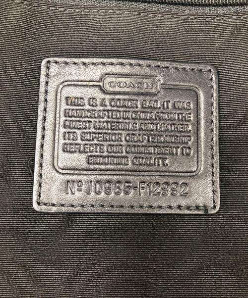 COACH（コーチ）COACH (コーチ) シグネチャーショルダーバッグ F12992 ベージュ×ブラックの古着・服飾アイテム
