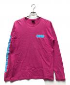 stussyステューシー）の古着「ロングスリーブTシャツ」｜ショッキングピンク