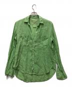 Frank&Eileen×RHC Ron Hermanフランクアンドアイリーン×アールエイチシー ロンハーマン）の古着「リネンシャツ」｜グリーン
