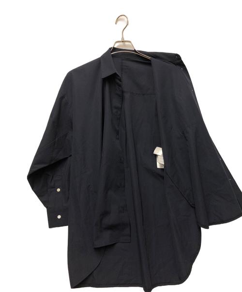 RIM.ARK（リムアーク）RIM.ARK (リムアーク) オーバーサイズボリュームシャツ ネイビー サイズ:FREEの古着・服飾アイテム