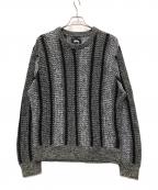 stussyステューシー）の古着「Baja Loose Gauge sweater」｜ブラック