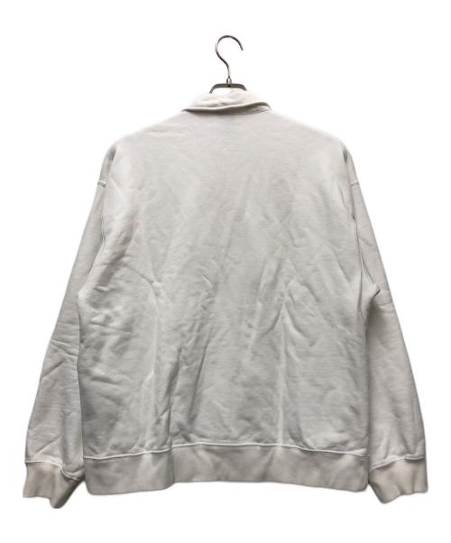 HUF（ハフ）HUF (ハフ) ハーフスナップスウェット ホワイト サイズ:Lの古着・服飾アイテム