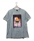 stussyステューシー）の古着「YOUNG ORGANICS FLOWER TEE」｜ブルー