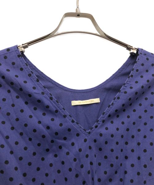 ne quittez pas（ヌキテパ）ne quittez pas (ヌキテパ) ドットフレンチスリーブドレス パープル サイズ:Mの古着・服飾アイテム