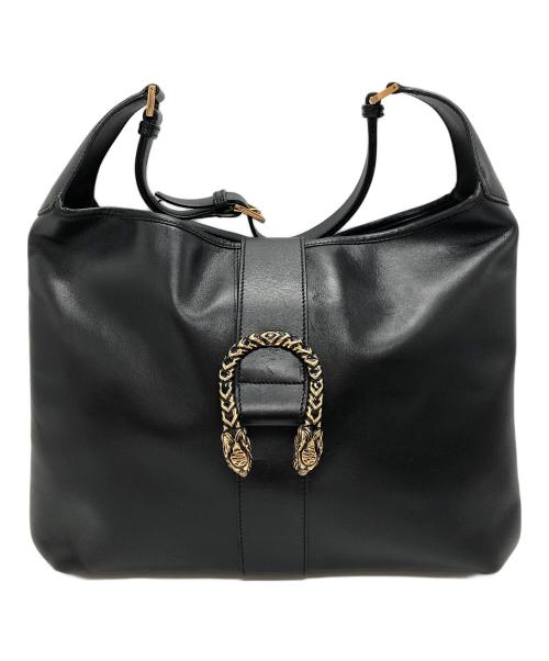 GUCCI（グッチ）GUCCI (グッチ) タイガーヘッドワンショルダーバッグ ブラックの古着・服飾アイテム