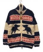 HUNTING WORLDハンティングワールド）の古着「カウチンセーター」｜ベージュ×ネイビー
