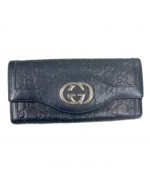 GUCCI（グッチ）の古着「グッチシマ長財布」｜ブラック