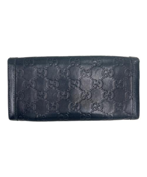 GUCCI（グッチ）GUCCI (グッチ) グッチシマ長財布 ブラックの古着・服飾アイテム