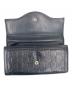 中古・古着 GUCCI (グッチ) グッチシマ長財布 ブラック：9000円