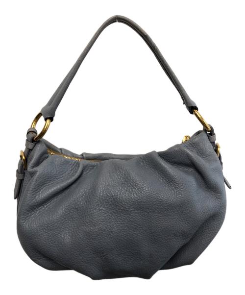 PRADA（プラダ）PRADA (プラダ) レザーワンショルダーバッグ ブルーの古着・服飾アイテム