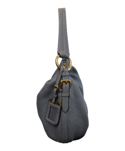 PRADA（プラダ）PRADA (プラダ) レザーワンショルダーバッグ ブルーの古着・服飾アイテム