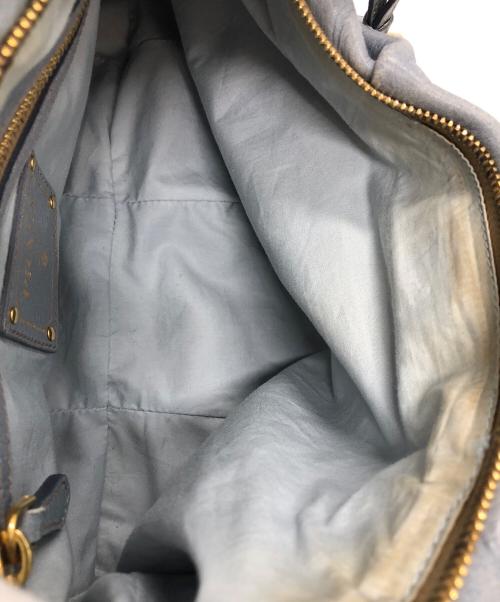 PRADA（プラダ）PRADA (プラダ) レザーワンショルダーバッグ ブルーの古着・服飾アイテム