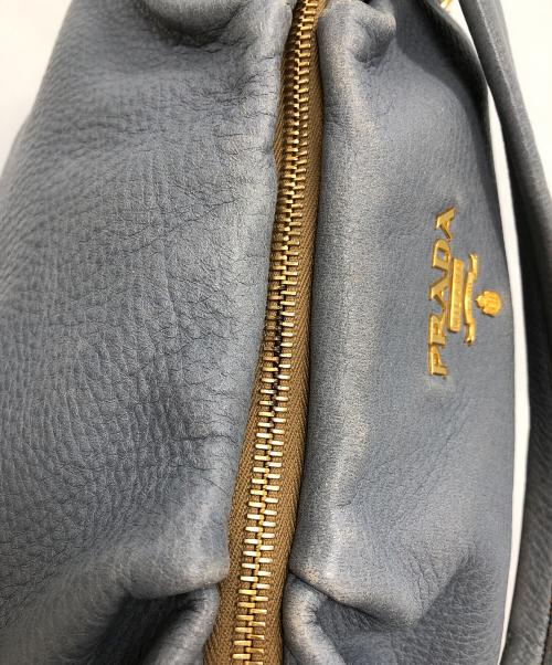 PRADA（プラダ）PRADA (プラダ) レザーワンショルダーバッグ ブルーの古着・服飾アイテム