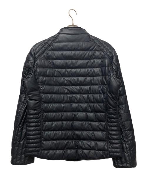 BOLINI（ボリーニ）BOLINI (ボリーニ) レザーダウンジャケット ネイビー サイズ:48の古着・服飾アイテム