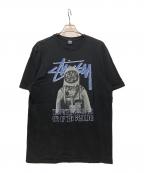 stussyステューシー）の古着「SPACEMAN DYED TEE」｜ブラック