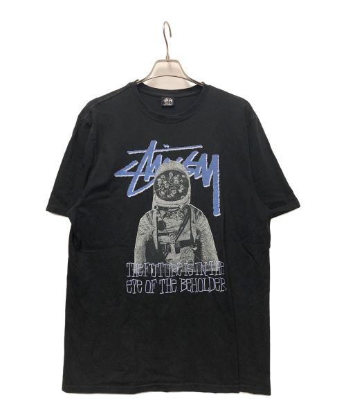 stussy（ステューシー）stussy (ステューシー) SPACEMAN DYED TEE ブラック サイズ:Lの古着・服飾アイテム