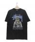 stussy（ステューシー）の古着「SPACEMAN DYED TEE」｜ブラック