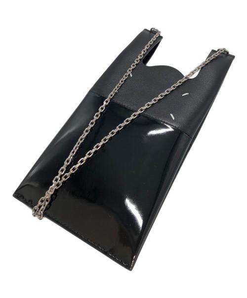 Maison Margiela（メゾンマルジェラ）Maison Margiela (メゾンマルジェラ) PHONE NECK POUCH WITH CHAIN フォンネックポーチ ブラックの古着・服飾アイテム