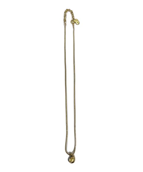 CHR.DIOR（クリスチャン・ディオール）CHR.DIOR (クリスチャン・ディオール) ティアドロップネックレス ゴールドカラーの古着・服飾アイテム