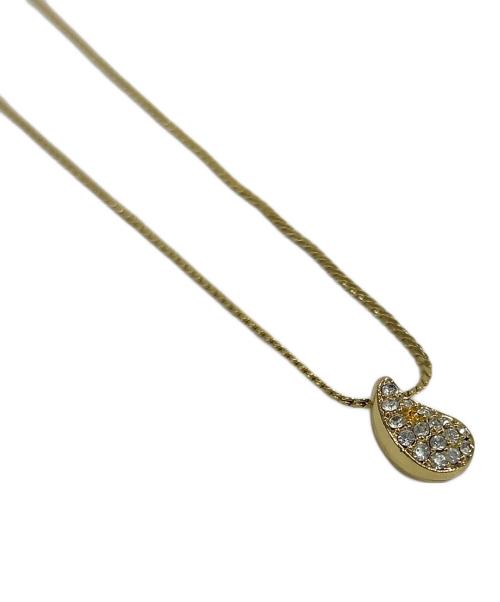 CHR.DIOR（クリスチャン・ディオール）CHR.DIOR (クリスチャン・ディオール) ティアドロップネックレス ゴールドカラーの古着・服飾アイテム