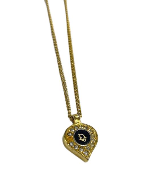 CHR.DIOR（クリスチャン・ディオール）CHR.DIOR (クリスチャン・ディオール) ハートネックレス ゴールドカラーの古着・服飾アイテム