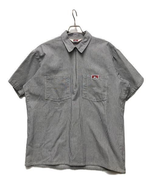BEN DAVIS（ベンデイビス）BEN DAVIS (ベンデイビス) 古着ハーフジップシャツ グレー サイズ:Lの古着・服飾アイテム